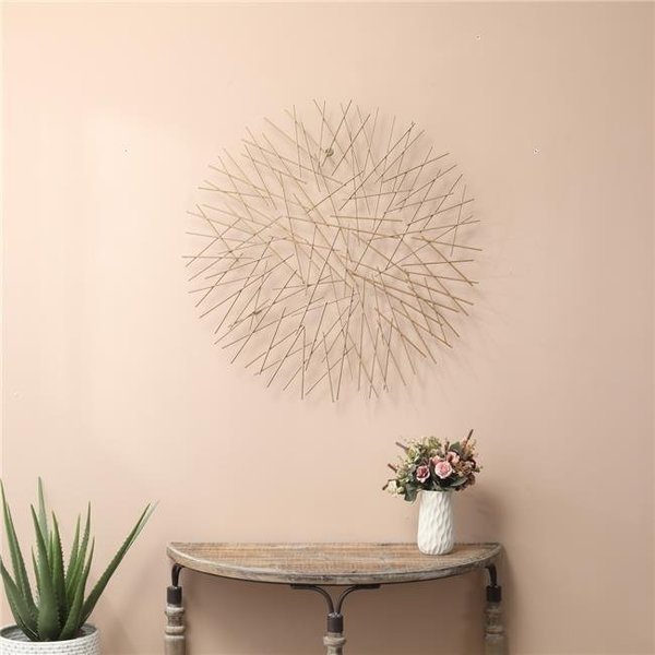 Luxen Home Luxen Home Silver Metal Abstract Sticks Wall Decor WHA777